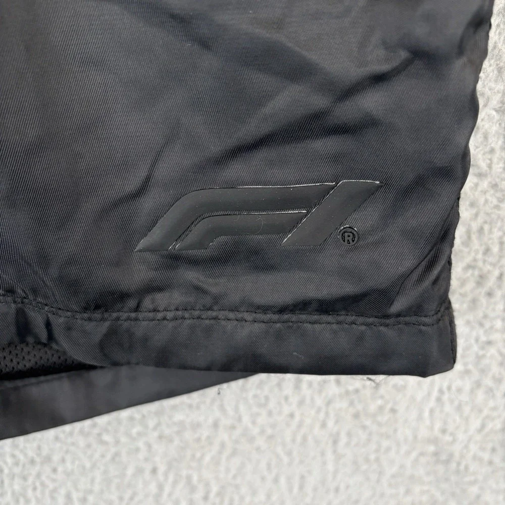 PacSun Formula One F1 Shorts Mens‎ Large Black Racing Zip Pockets Mesh Liner